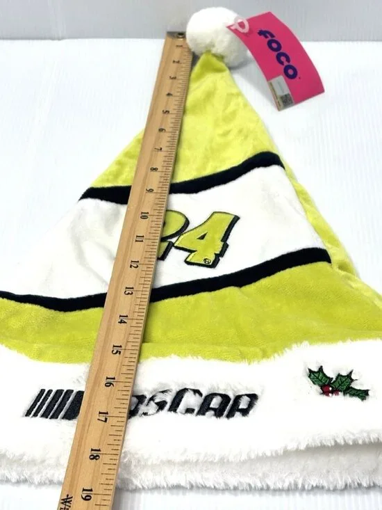 FOCO NASCAR #24 Santa Hat Embroidered Colorblock Racing Holiday Cap Gift Race - Picture 5 of 9